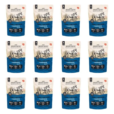 Karma dla kota WIEJSKA ZAGRODA Konina z tuńczykiem i walerianą 12 x 100 g