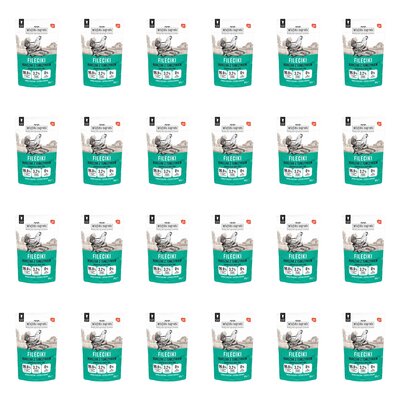 Karma dla kota WIEJSKA ZAGRODA Adult Fileciki Kurczak z tuńczykiem 24 x 85 g