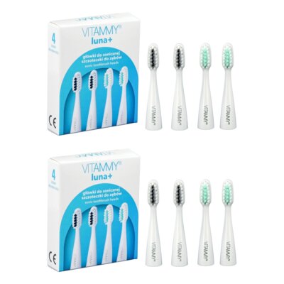 Oryginalna końcówka do szczoteczek sonicznych VITAMMY Luna+ (8 szt.) Biały (Miękkie włosie)
