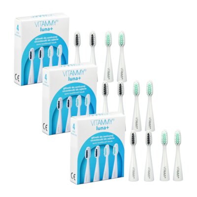Oryginalna końcówka do szczoteczek sonicznych VITAMMY Luna+ (12 szt.) Biały (Miękkie włosie)