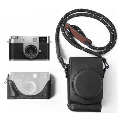 Aparat FUJIFILM X half Srebrny, 17.74Mpix, Full HD + Pokrowiec SMALLRIG 5219 Leather Case Kit do FujIFilm X Half Czarny