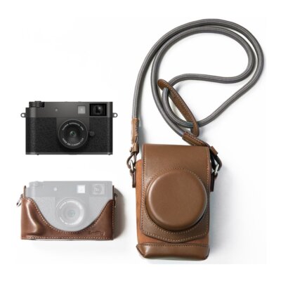 Aparat FUJIFILM X half Tytanowy, 17.74Mpix, Full HD + Pokrowiec SMALLRIG 5218 Leather Case Kit do FujIFilm X Half Brązowy