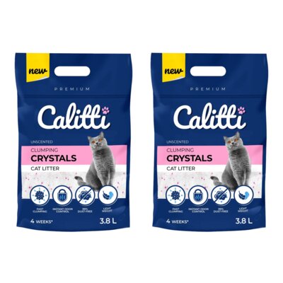 Żwirek dla kota CALITTI Clumping Crystals 2 x 3.8 L