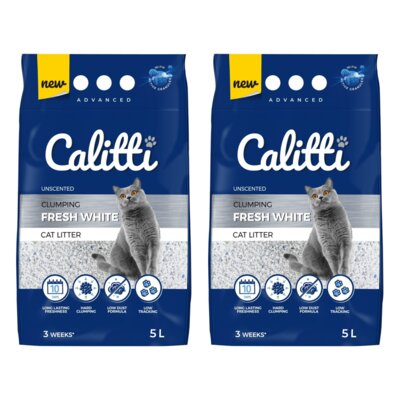 Żwirek dla kota CALITTI Fresh White 2 x 5L