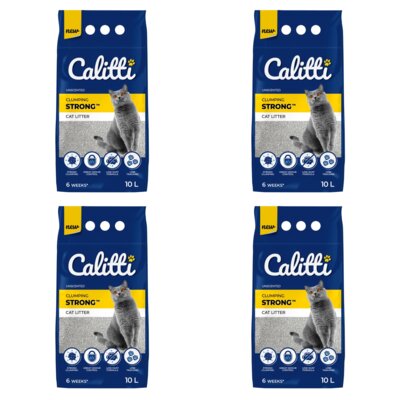 Żwirek dla kota CALITTI Strong Unscented 4 x 10 L