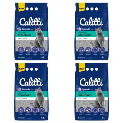 Żwirek dla kota CALITTI Standard Lavender 4 x 5 L