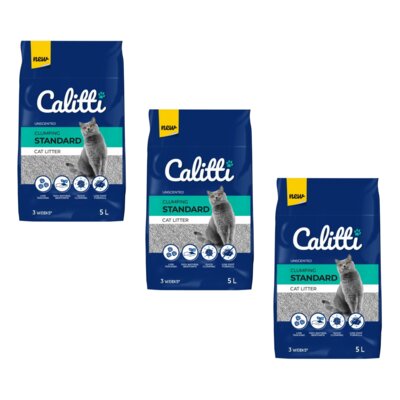 Żwirek dla kota CALITTI Standard Unscented 3 x 5 L
