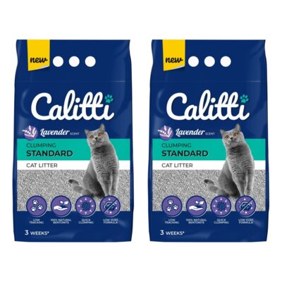 Żwirek dla kota CALITTI Standard Lavender 2 x 25 L
