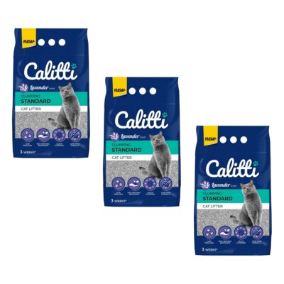Żwirek dla kota CALITTI Standard Lavender 3 x 25 L