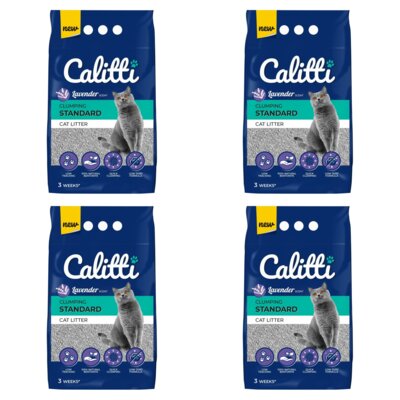 Żwirek dla kota CALITTI Standard Lavender 4 x 25 L