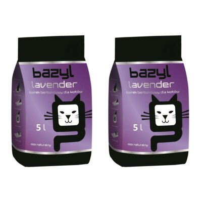 Żwirek dla kota BAZYL Lavender 2 x 5 l