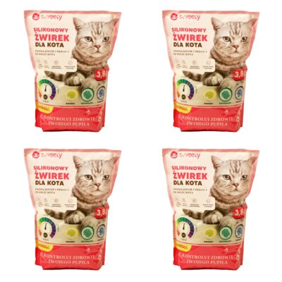 Żwirek dla kota SWEETY Kontrola PH moczu 4 x 3.8 L