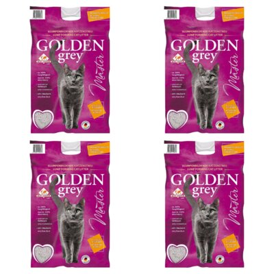Żwirek dla kota GOLDEN Grey Master 4 x 15 L