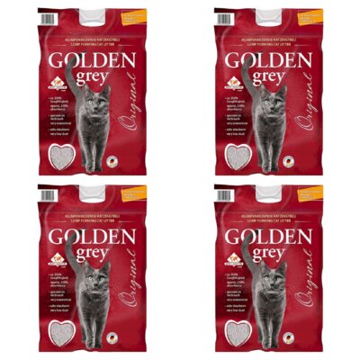 Żwirek dla kota GOLDEN Grey 4 x 15 L