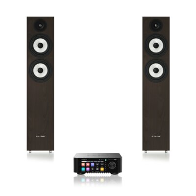 Wzmacniacz ALL IN ONE EVERSOLO Play Czarny + Kolumna głośnikowa PYLON AUDIO Pearl 25 Wenge (2 szt.)