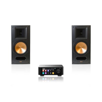 Wzmacniacz ALL IN ONE EVERSOLO Play Czarny + Kolumna głośnikowa KLIPSCH RB-81 II Czarny (2 szt.)