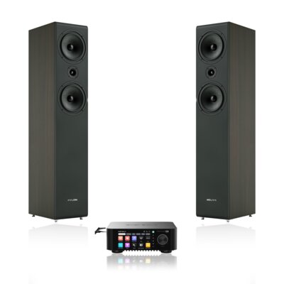 Wzmacniacz ALL IN ONE EVERSOLO Play CD Edition Czarny + Kolumna głośnikowa PYLON AUDIO Opal 23 Wenge (2 szt.)