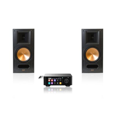 Wzmacniacz ALL IN ONE EVERSOLO Play CD Edition Czarny + Kolumna głośnikowa KLIPSCH RB-81 II Czarny (2 szt.)
