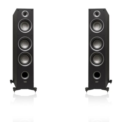 Wzmacniacz ALL IN ONE EVERSOLO Play CD Edition Czarny, Wi-Fi, BT, Streamer muzyczny, Hi-Res Audio, PCM 32-bit/768kHz, DSD 512 + Kolumny głośnikowe TAGA HARMONY TAV-607F Czarny (2 szt.)