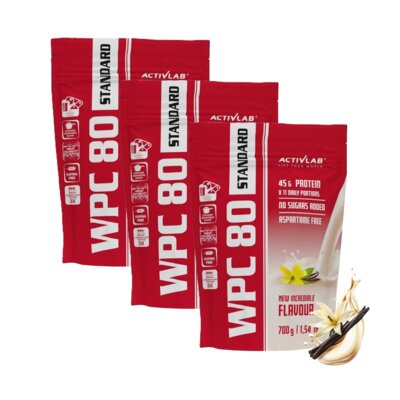 Odżywka białkowa ACTIVLAB Wpc 80 Standard Wanilia (3 x 700 g) Bez cukru