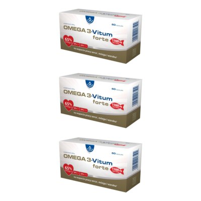 Kwasy Omega 3 OLEOFARM Vitum Forte (3 x 60 kapsułek)