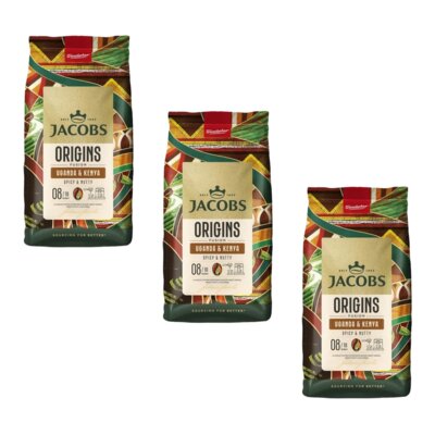 Kawa ziarnista JACOBS Orignis Fusion Uganda & Kenya Beans 3 x 1 kg