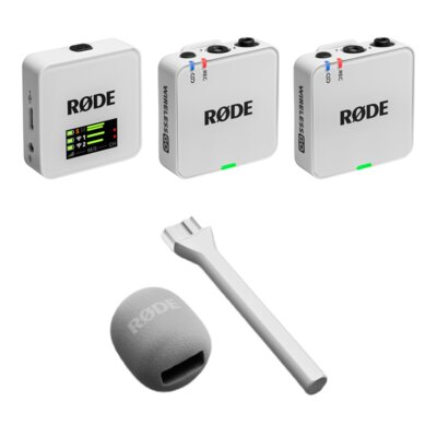 System bezprzewodowy RODE Wireless Go III Biały + Uchwyt RODE Interview Go Biały