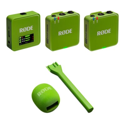 System bezprzewodowy RODE Wireless Go III Zielony + Uchwyt RODE Interview Go Zielony