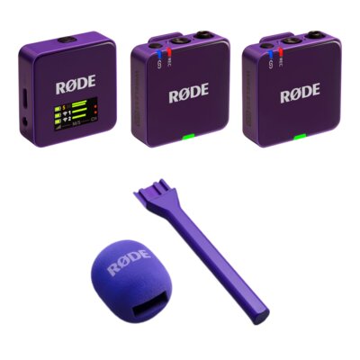 System bezprzewodowy RODE Wireless Go III Fioletowy + Uchwyt RODE Interview Go Fioletowy