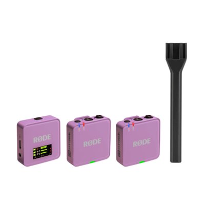 System bezprzewodowy RODE Wireless Go III Liliowy + Uchwyt RODE Interview Go