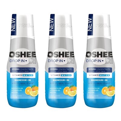 Hydrokoncentrat OSHEE Magnez + B6 Cytryna i Pomarańcza 3 x 500 ml