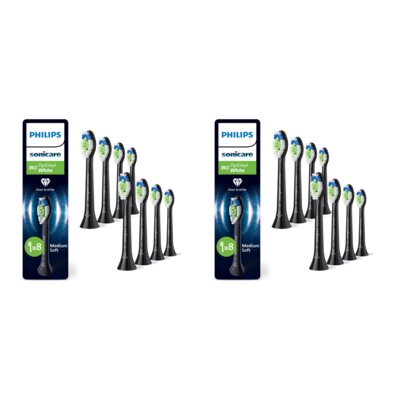 Oryginalne końcówki PHILIPS Sonicare W2 HX6068/88 Średnio miękkie włókna (16 szt.) (Wybielająca)