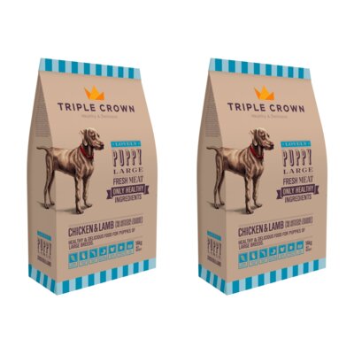 Karma dla psa TRIPLE CROWN Lovely Big Puppy Kurczak z jagnięciną 2 x 14 kg