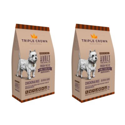 Karma dla psa TRIPLE CROWN Housy Dog Kurczak z ryżem 2 x 14 kg