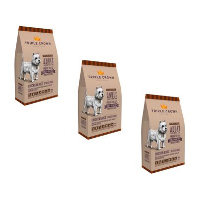 Karma dla psa TRIPLE CROWN Housy Dog Kurczak z ryżem 3 x 14 kg