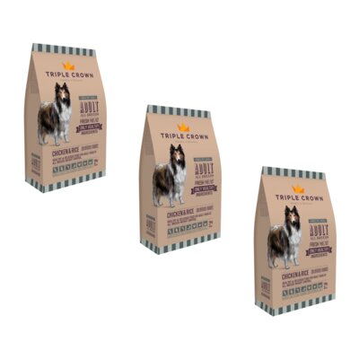 Karma dla psa TRIPLE CROWN Sbeltic Dog Kurczak z ryżem 3 x 14 kg
