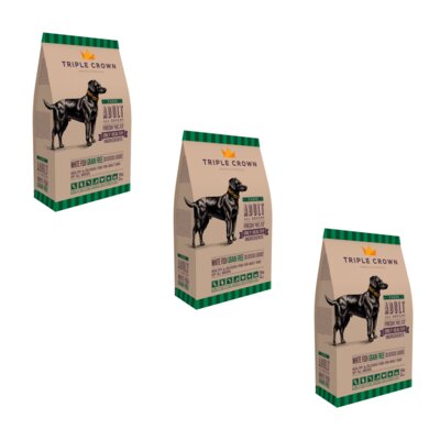 Karma dla psa TRIPLE CROWN Tasteful Grain Free Biała ryba 3 x 14 kg