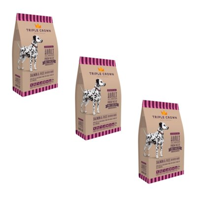 Karma dla psa TRIPLE CROWN Sensitive Dog Łosoś z ryżem 3 x 14 kg