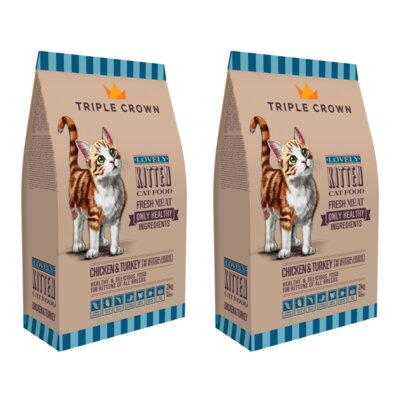 Karma dla kota TRIPLE CROWN Lovely Kiitten 2 x 2 kg