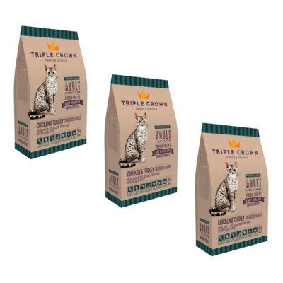 Karma dla kota TRIPLE CROWN Sterilised Cat 3 x 8 kg