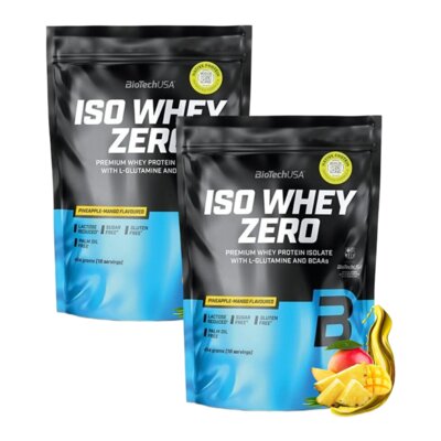 Odżywka białkowa BIOTECH Iso Whey Zero Ananas-mango (2 x 454 g) Bez cukru