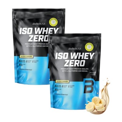 Odżywka białkowa BIOTECH Iso Whey Zero Bananowy (2 x 454 g) Bez cukru