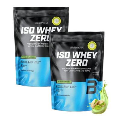 Odżywka białkowa BIOTECH Iso Whey Zero Pistacjowy (2 x 454 g) Bez cukru