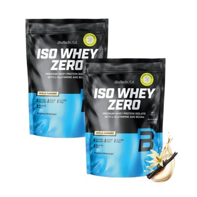 Odżywka białkowa BIOTECH Iso Whey Zero Waniliowy (2 x 454 g) Bez cukru
