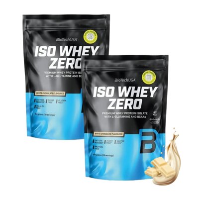 Odżywka białkowa BIOTECH Iso Whey Zero Biała czekolada (2 x 454 g) Bez cukru