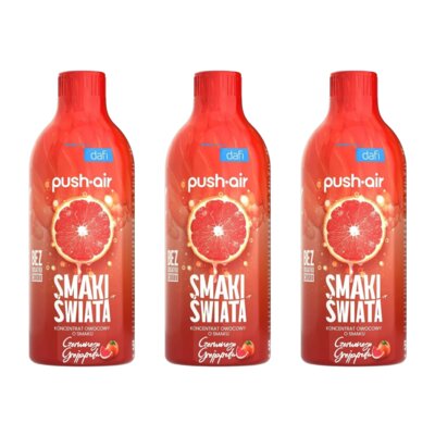 Syrop do saturatorów DAFI Czerwony Grejpfrut 3 x 500 ml