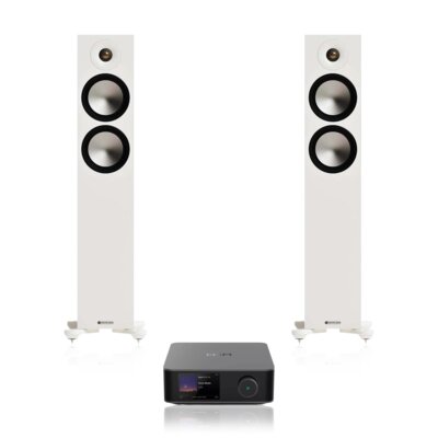 Wzmacniacz WIIM Utra Amp Ciemnoszary + Podłogowa kolumna głośnikowa MONITOR AUDIO Bronze 300 7G Biały (2 szt.)