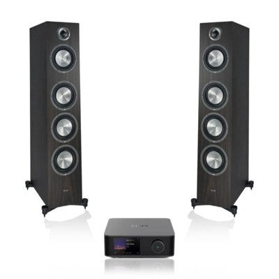 Wzmacniacz WIIM Utra Amp Ciemnoszary + Kolumna głośnikowa TAGA HARMONY Platinium F-120 V.4 Wenge (2 szt.)