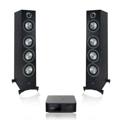 Wzmacniacz WIIM Utra Amp Ciemnoszary + Kolumna głośnikowa TAGA HARMONY Platinium F-120 V.4 Czarny (2 szt.)