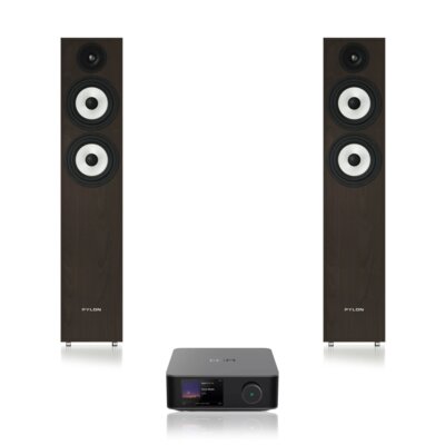 Wzmacniacz WIIM Utra Amp Ciemnoszary + Kolumna głośnikowa PYLON AUDIO Pearl 25 Wenge (2 szt.)